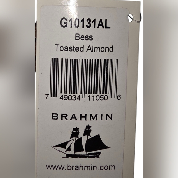 Brahmin Vintage NWT! Brahmin Bess Wristlet in Toasted Almond - Picture 6 of 7